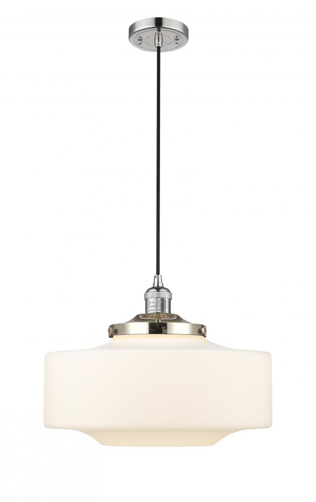 Bridgeton - 1 Light - 16 inch - Polished Nickel - Cord hung - Mini Pendant