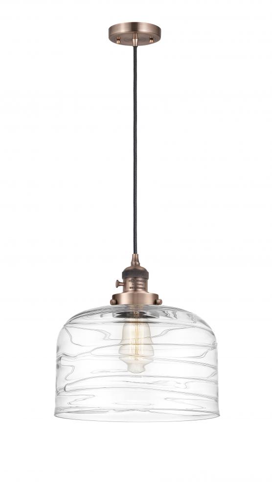 Bell - 1 Light - 12 inch - Antique Copper - Cord hung - Mini Pendant