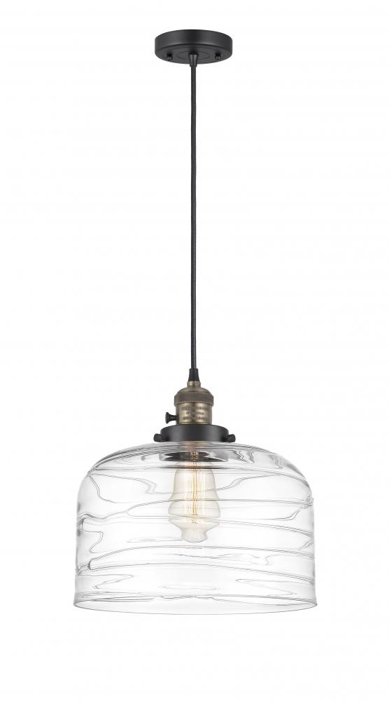 Bell - 1 Light - 12 inch - Black Antique Brass - Cord hung - Mini Pendant