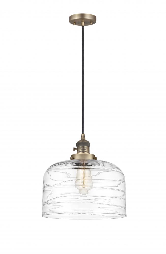 Bell - 1 Light - 12 inch - Brushed Brass - Cord hung - Mini Pendant