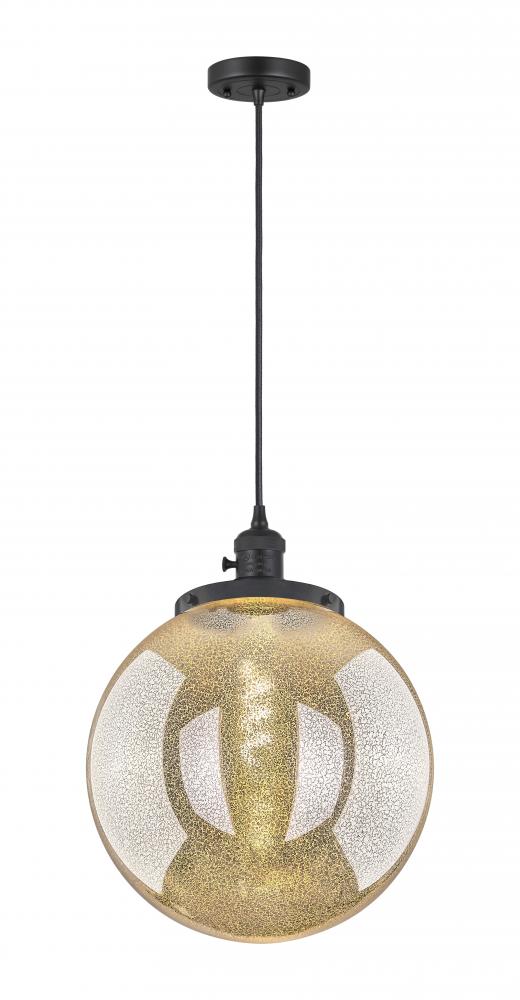 Beacon - 1 Light - 14 inch - Matte Black - Cord hung - Mini Pendant