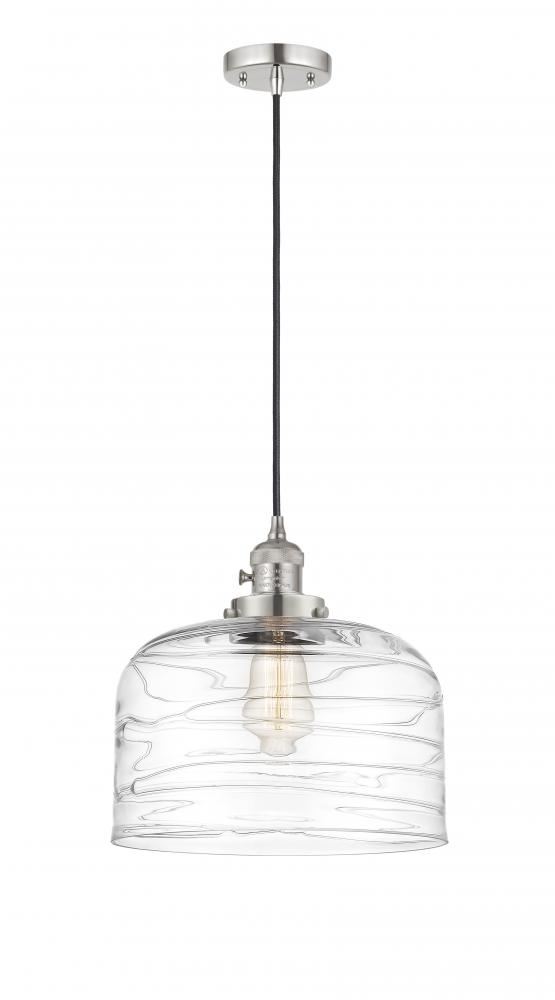 Bell - 1 Light - 12 inch - Polished Nickel - Cord hung - Mini Pendant