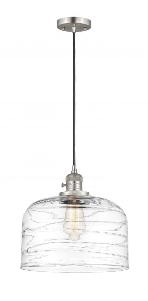 Bell - 1 Light - 12 inch - Brushed Satin Nickel - Cord hung - Mini Pendant