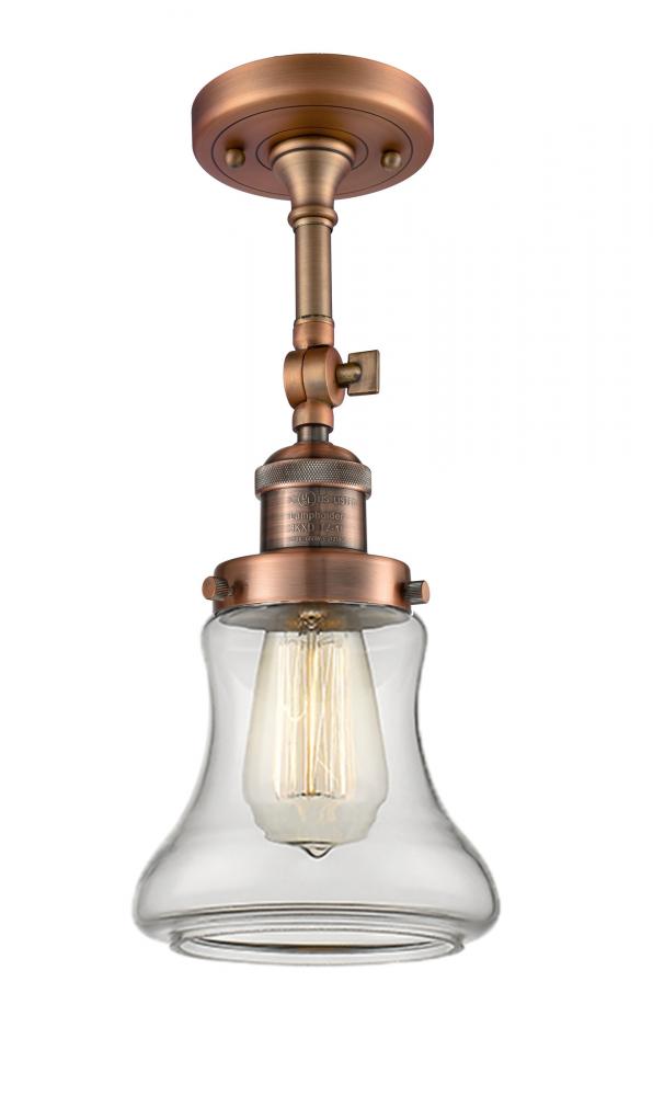 Bellmont - 1 Light - 6 inch - Antique Copper - Adjustable Semi-Flush Mount