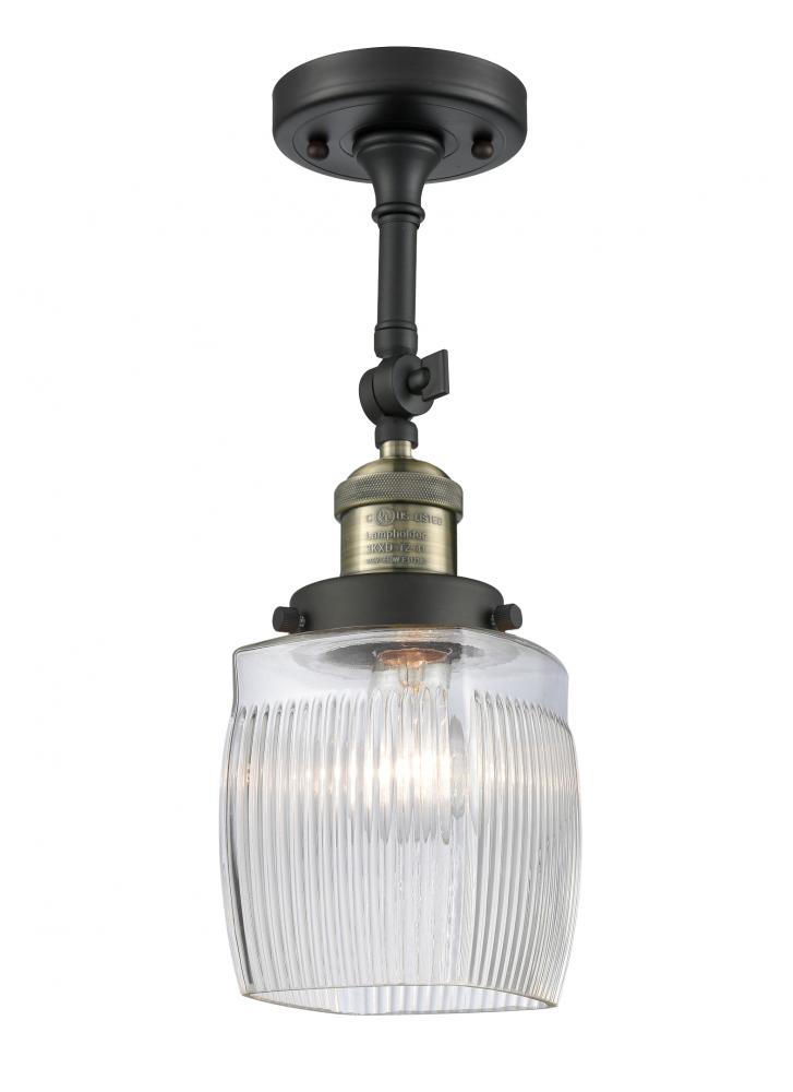 Colton - 1 Light - 6 inch - Black Antique Brass - Adjustable Semi-Flush Mount