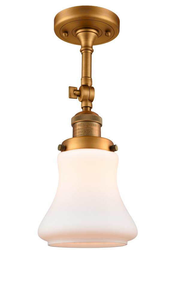 Bellmont - 1 Light - 6 inch - Brushed Brass - Adjustable Semi-Flush Mount
