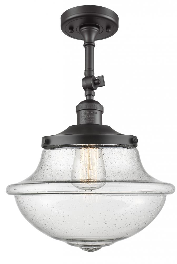 Oxford - 1 Light - 12 inch - Oil Rubbed Bronze - Adjustable Semi-Flush Mount