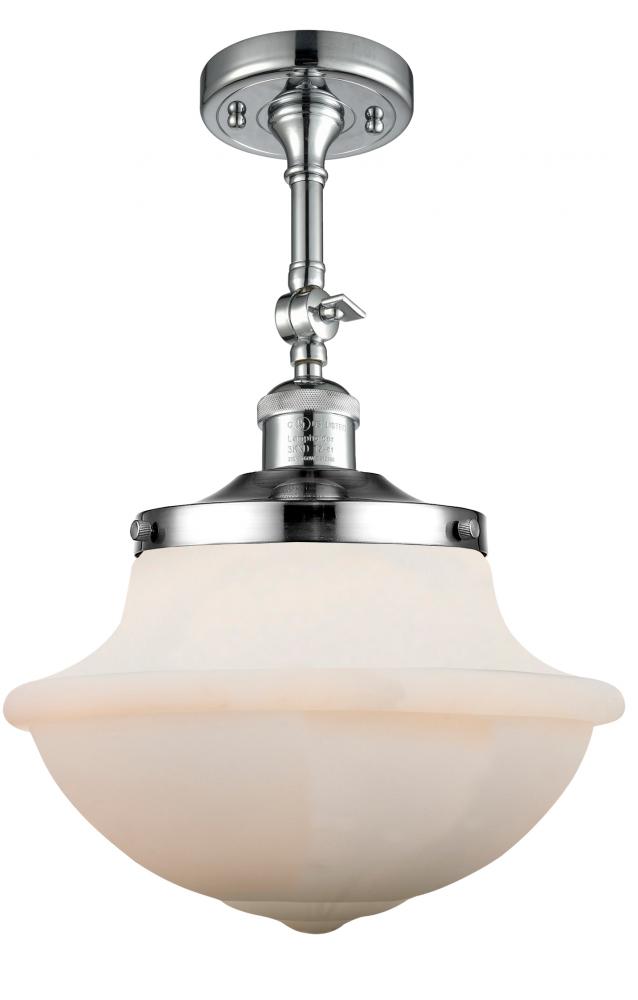 Oxford - 1 Light - 12 inch - Polished Chrome - Adjustable Semi-Flush Mount