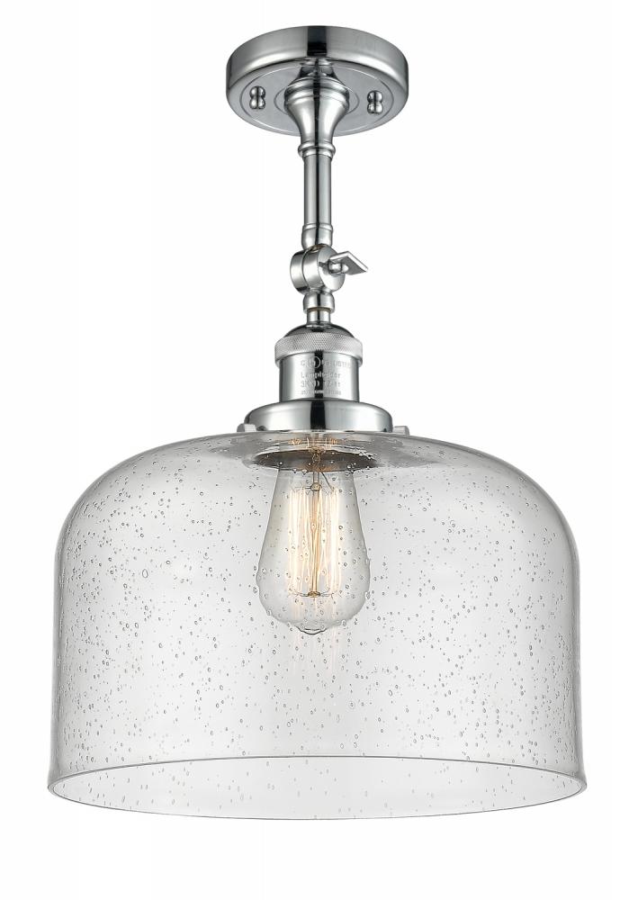 Bell - 1 Light - 12 inch - Polished Chrome - Adjustable Semi-Flush Mount