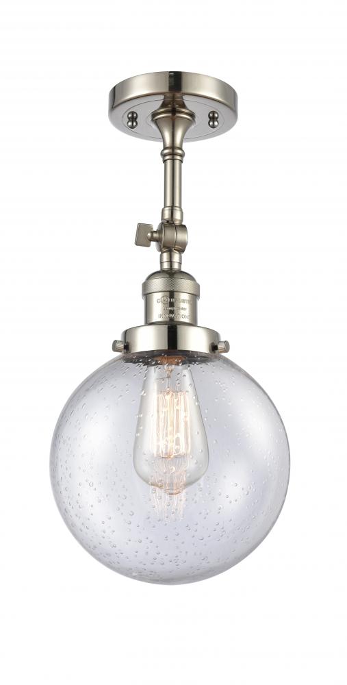 Beacon - 1 Light - 8 inch - Polished Nickel - Adjustable Semi-Flush Mount