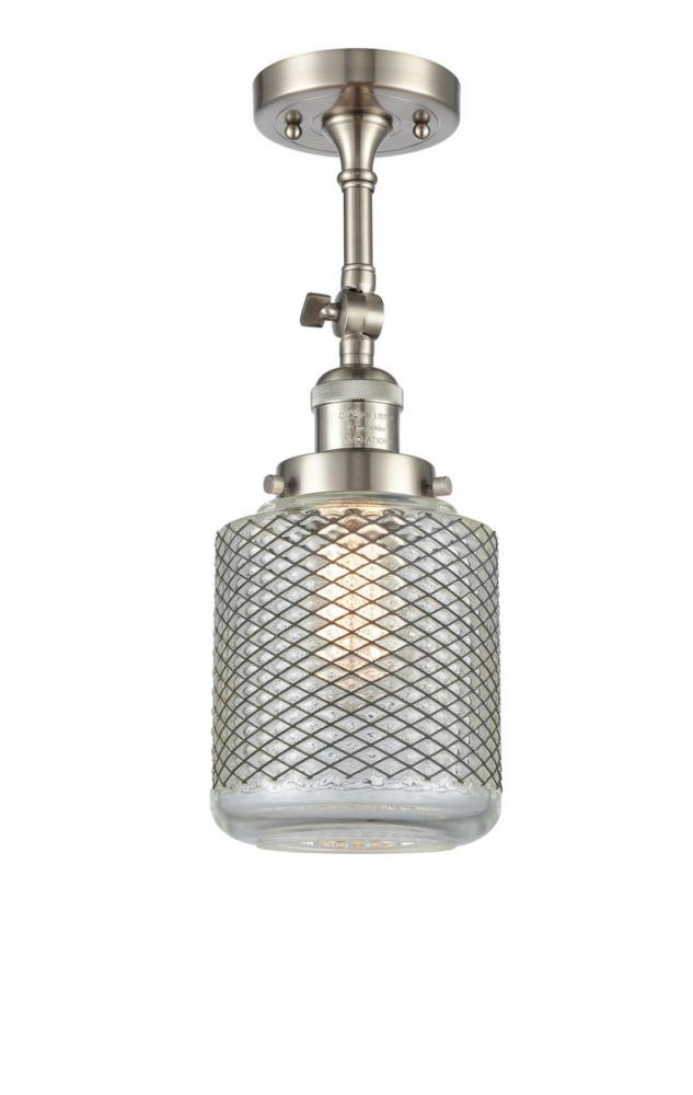 Stanton - 1 Light - 6 inch - Brushed Satin Nickel - Adjustable Semi-Flush Mount