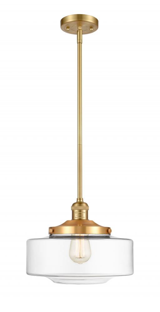 Bridgeton - 1 Light - 12 inch - Satin Gold - Stem Hung - Mini Pendant