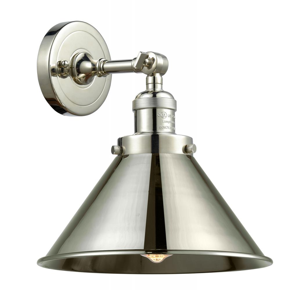 Briarcliff - 1 Light - 10 inch - Polished Nickel - Adjustable Sconce