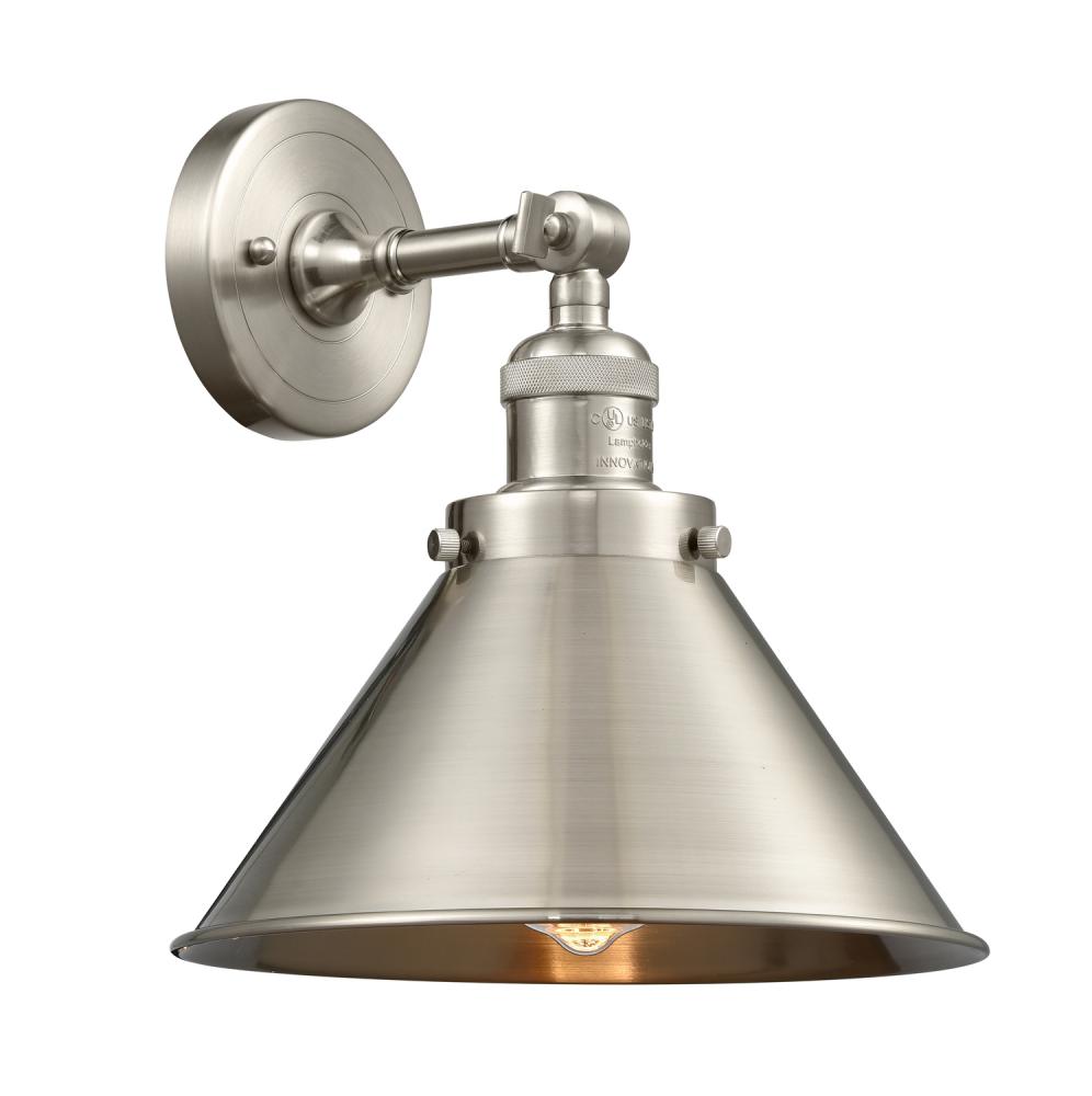 Briarcliff - 1 Light - 10 inch - Brushed Satin Nickel - Adjustable Sconce