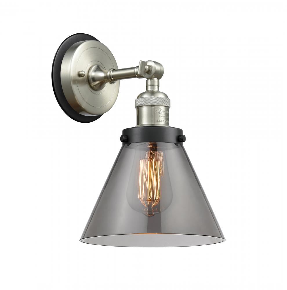 Cone - 1 Light - 8 inch - Brushed Brass - Sconce