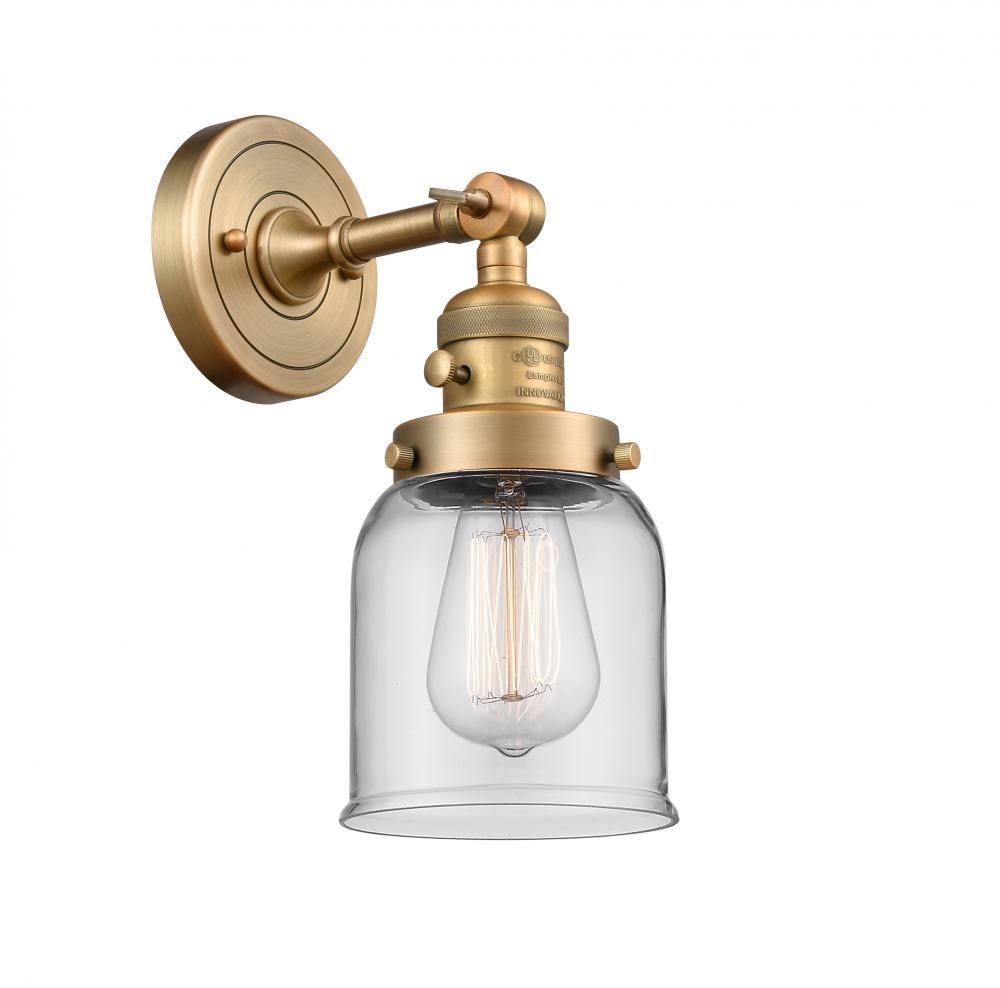 Bell - 1 Light - 5 inch - Brushed Brass - Adjustable Sconce