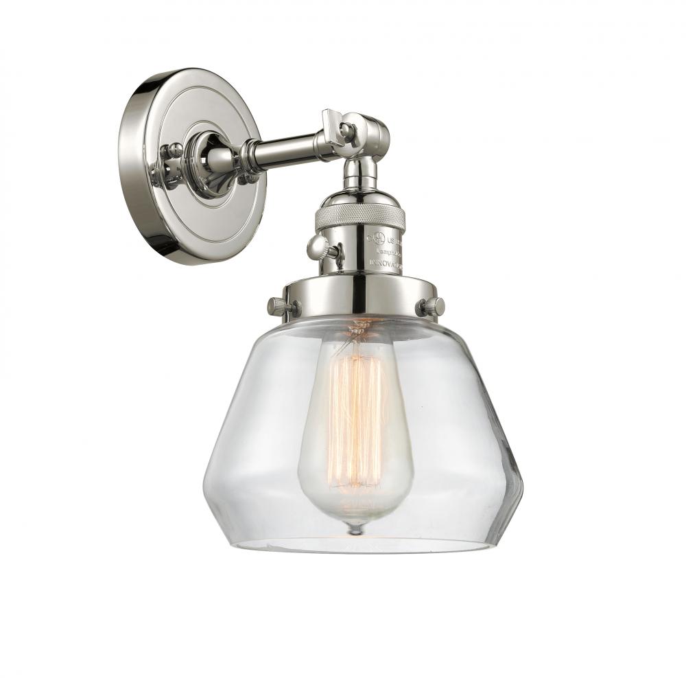 Fulton - 1 Light - 7 inch - Polished Nickel - Adjustable Sconce
