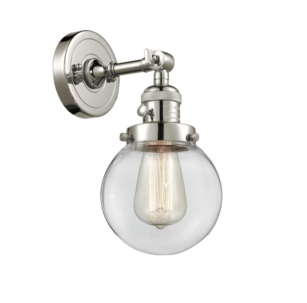 Beacon - 1 Light - 6 inch - Polished Nickel - Adjustable Sconce