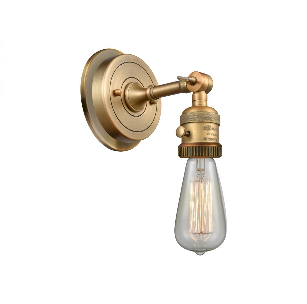Bare Bulb - 1 Light - 5 inch - Brushed Brass - Adjustable Sconce
