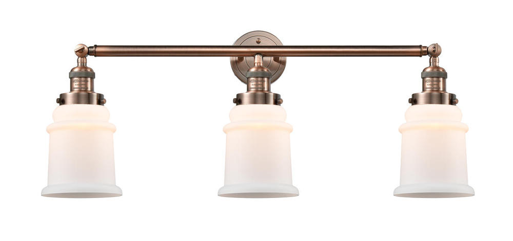 Canton - 3 Light - 30 inch - Antique Copper - Bath Vanity Light