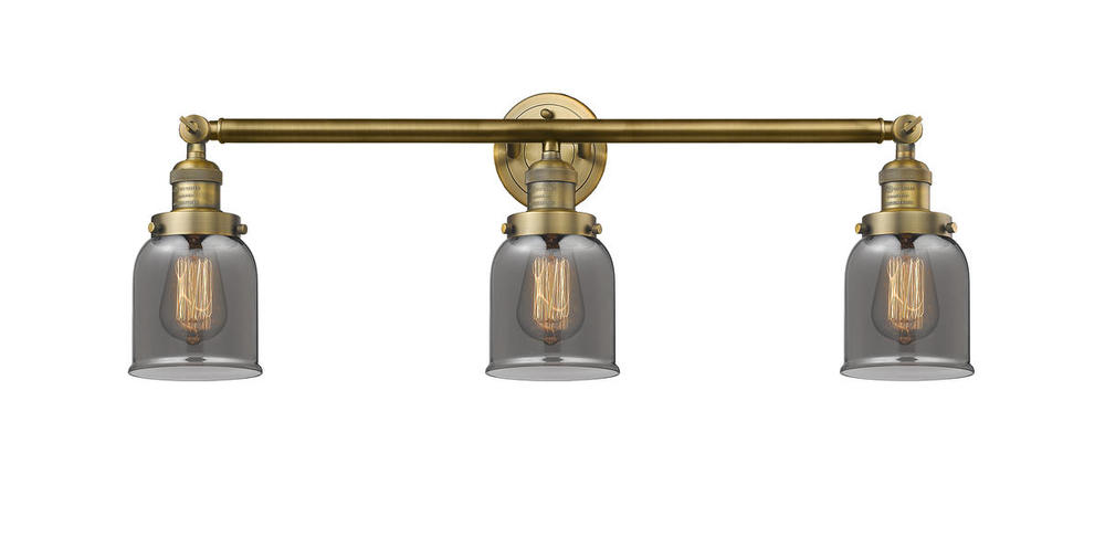 Bell - 3 Light - 30 inch - Brushed Brass - Bath Vanity Light