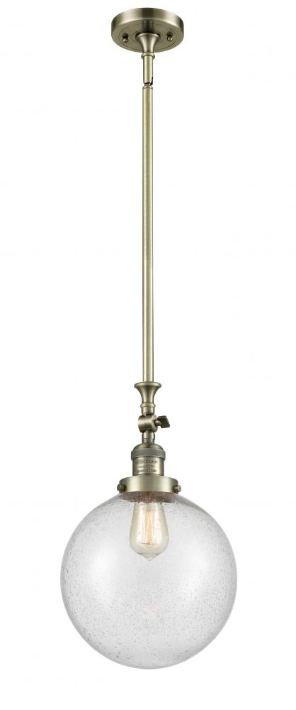 Beacon - 1 Light - 10 inch - Antique Brass - Stem Hung - Adjustable Mini Pendant