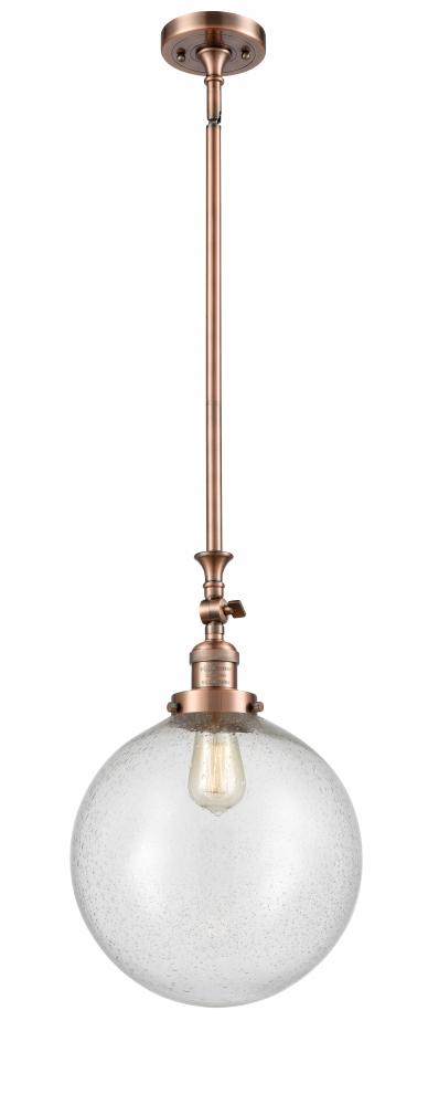 Beacon - 1 Light - 12 inch - Antique Copper - Stem Hung - Adjustable Mini Pendant
