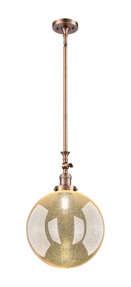 Beacon - 1 Light - 12 inch - Antique Copper - Stem Hung - Adjustable Mini Pendant