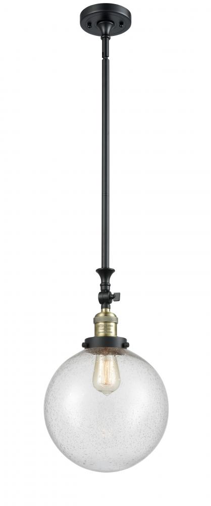 Beacon - 1 Light - 10 inch - Black Antique Brass - Stem Hung - Adjustable Mini Pendant