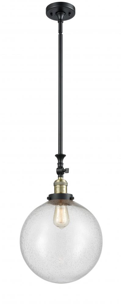 Beacon - 1 Light - 12 inch - Black Antique Brass - Stem Hung - Adjustable Mini Pendant
