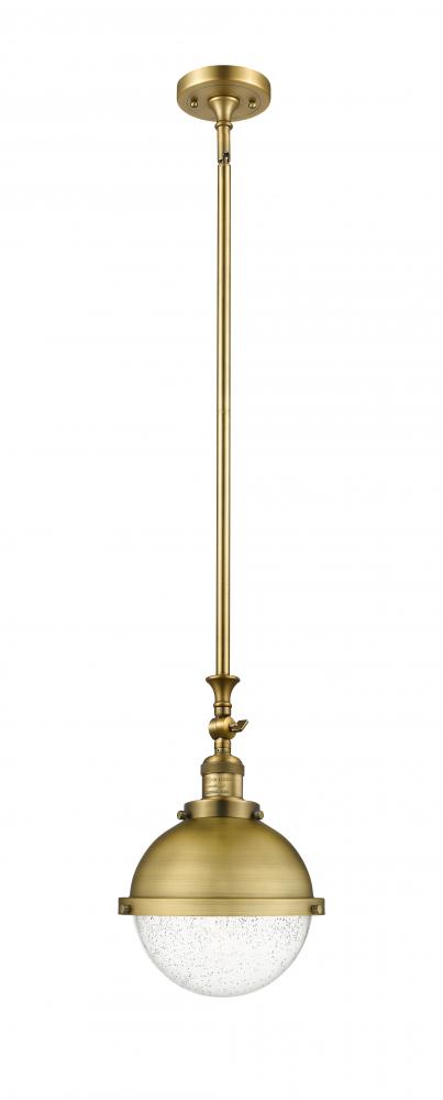 Hampden - 1 Light - 9 inch - Brushed Brass - Stem Hung - Mini Pendant