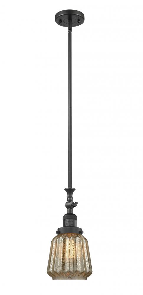 Chatham - 1 Light - 7 inch - Matte Black - Stem Hung - Adjustable Mini Pendant