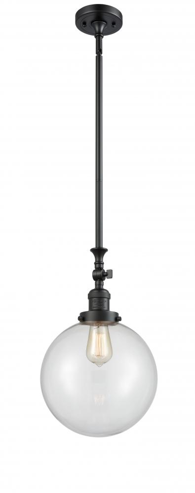 Beacon - 1 Light - 10 inch - Matte Black - Stem Hung - Adjustable Mini Pendant