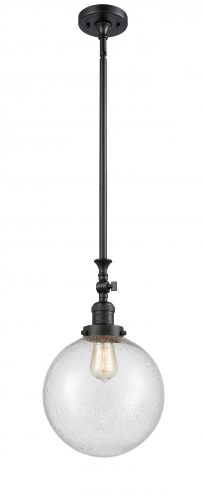 Beacon - 1 Light - 10 inch - Matte Black - Stem Hung - Adjustable Mini Pendant