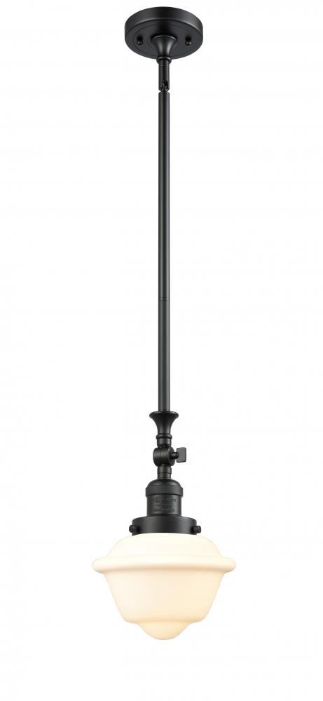 Oxford - 1 Light - 7 inch - Matte Black - Stem Hung - Adjustable Mini Pendant