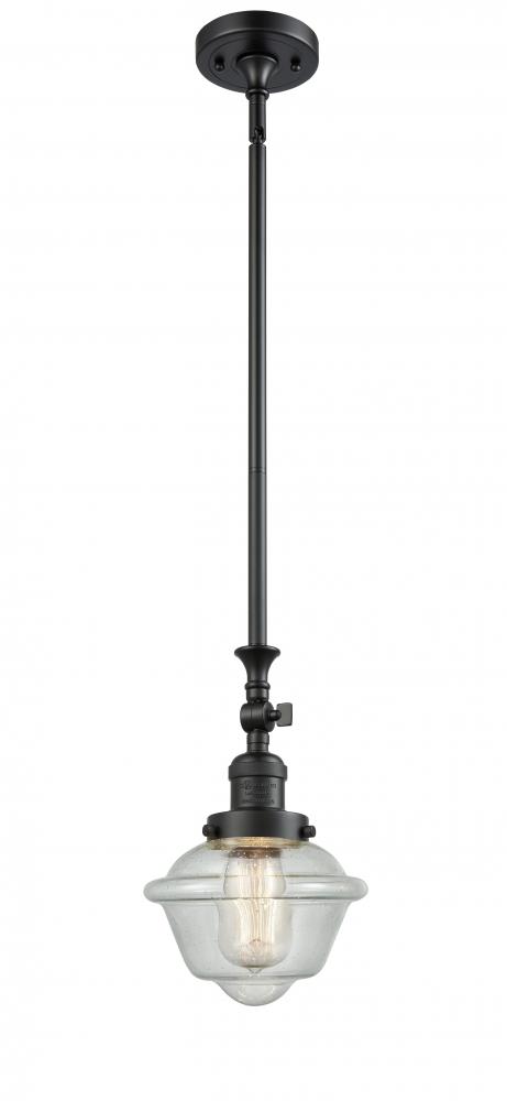 Oxford - 1 Light - 7 inch - Matte Black - Stem Hung - Adjustable Mini Pendant