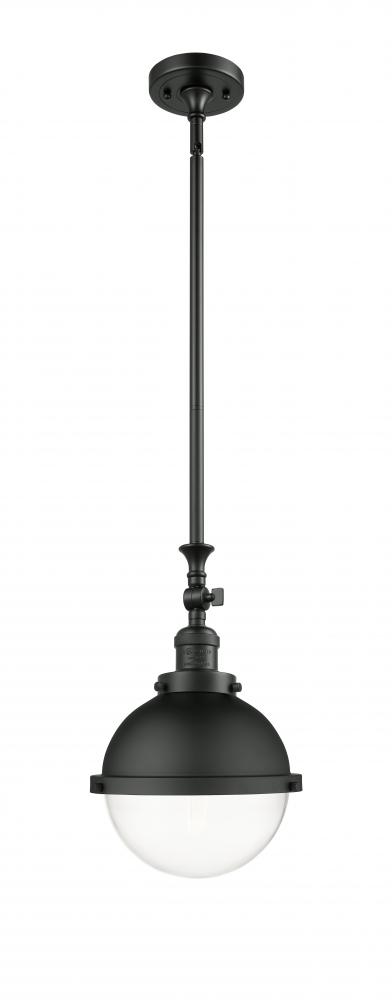 Hampden - 1 Light - 9 inch - Matte Black - Stem Hung - Adjustable Mini Pendant