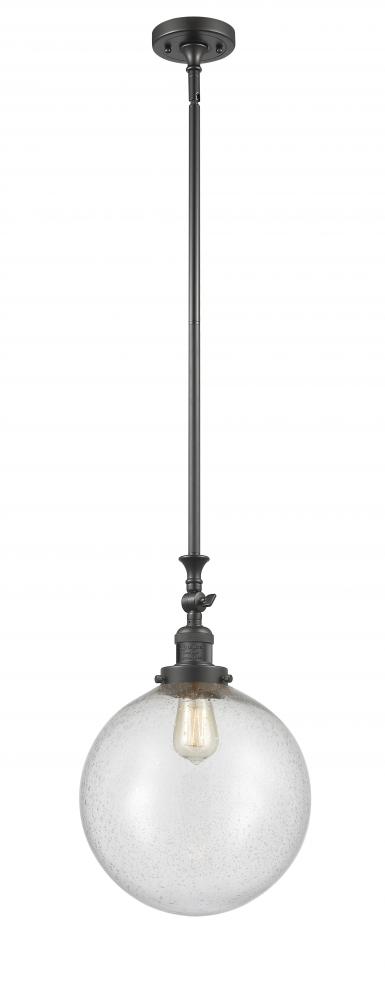 Beacon - 1 Light - 12 inch - Oil Rubbed Bronze - Stem Hung - Adjustable Mini Pendant