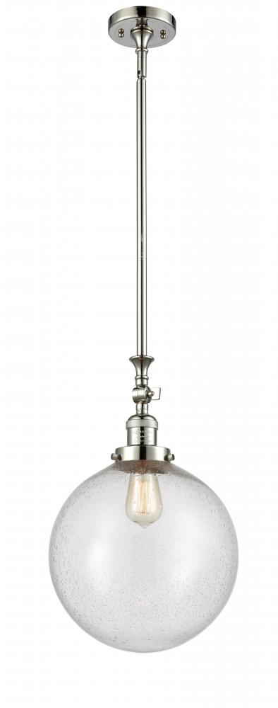 Beacon - 1 Light - 12 inch - Polished Nickel - Stem Hung - Adjustable Mini Pendant