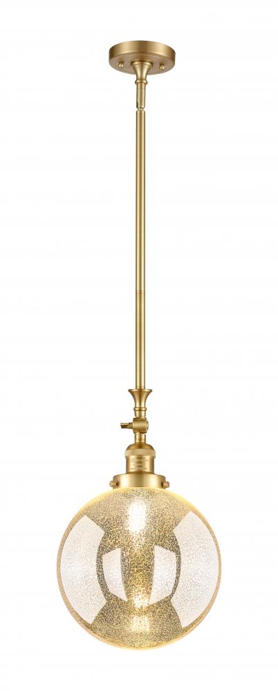 Beacon - 1 Light - 10 inch - Satin Gold - Stem Hung - Adjustable Mini Pendant