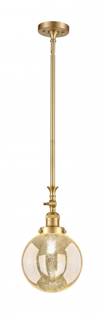 Beacon - 1 Light - 8 inch - Satin Gold - Stem Hung - Mini Pendant