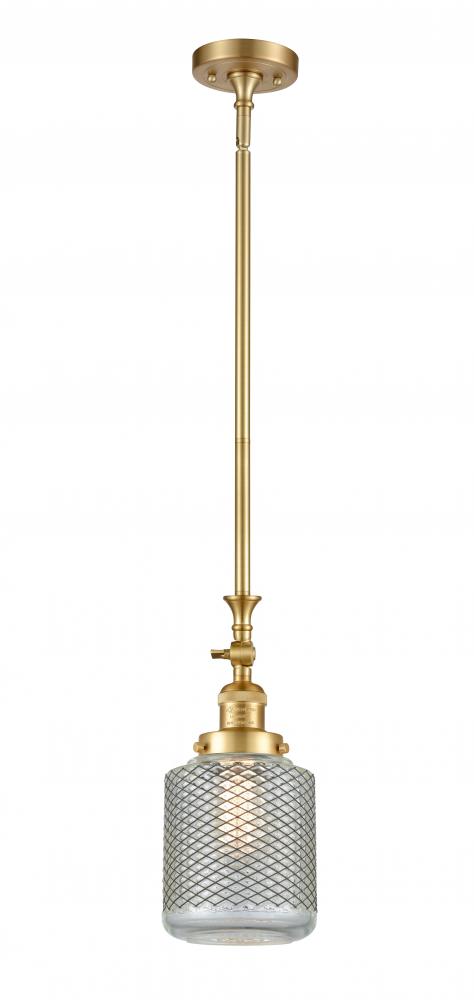 Stanton - 1 Light - 6 inch - Satin Gold - Stem Hung - Adjustable Mini Pendant