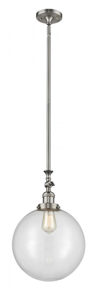 Beacon - 1 Light - 12 inch - Brushed Satin Nickel - Stem Hung - Adjustable Mini Pendant