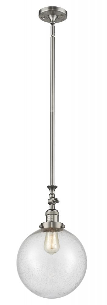 Beacon - 1 Light - 10 inch - Brushed Satin Nickel - Stem Hung - Adjustable Mini Pendant