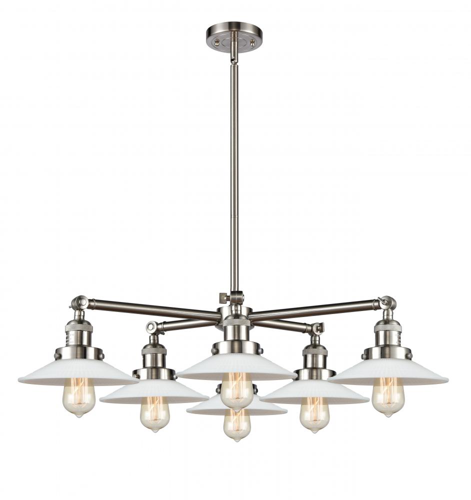 Halophane 6 Light Chandelier