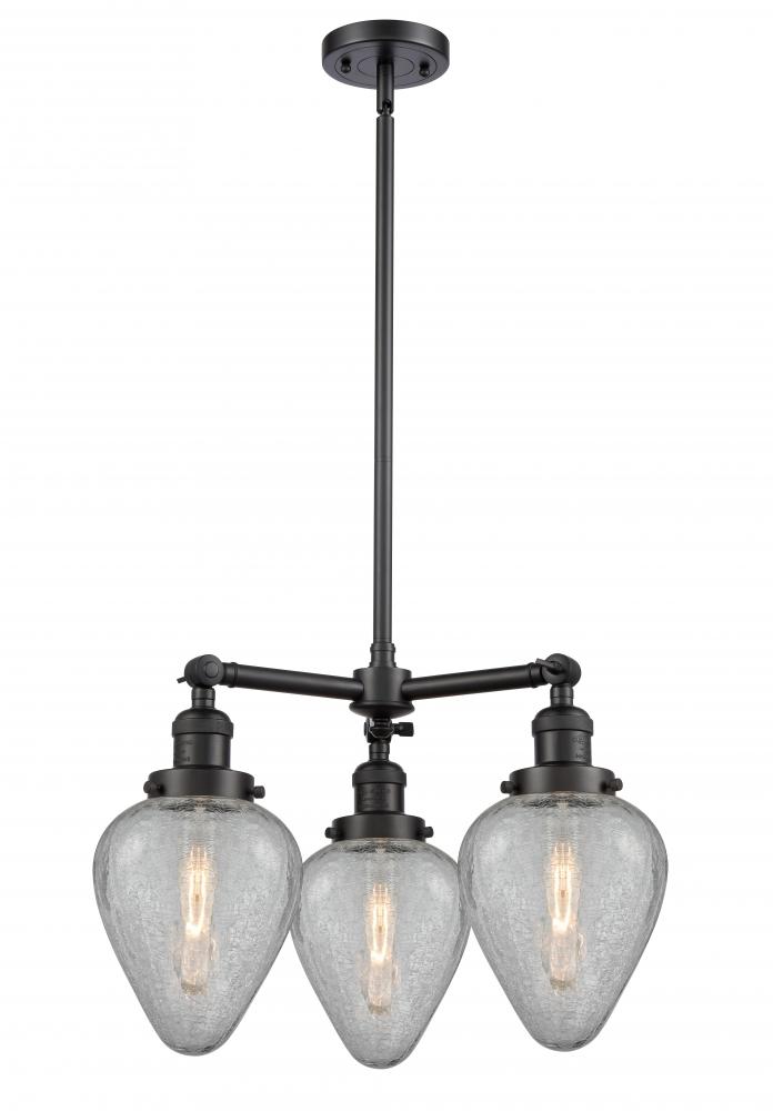 Geneseo - 3 Light - 26 inch - Matte Black - Stem Hung - Chandelier