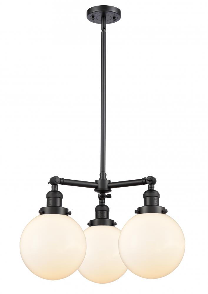 Beacon - 3 Light - 22 inch - Matte Black - Stem Hung - Chandelier