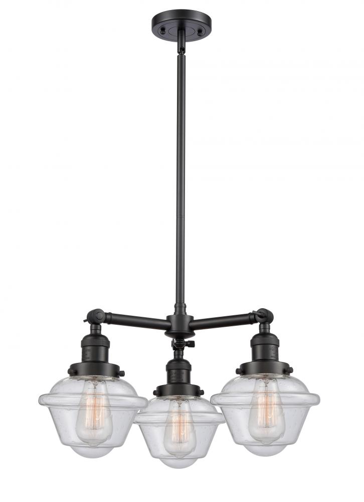Oxford - 3 Light - 20 inch - Matte Black - Stem Hung - Chandelier