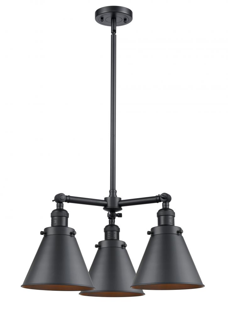 Appalachian - 3 Light - 21 inch - Matte Black - Stem Hung - Chandelier
