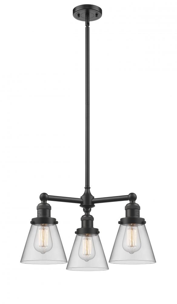 Cone - 3 Light - 19 inch - Oil Rubbed Bronze - Stem Hung - Chandelier